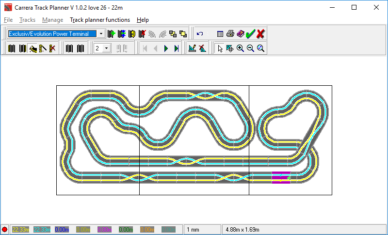 132 slot car track layout